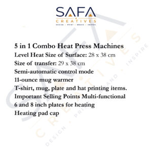 5-in-1 Heat Press Machine UAE | Multi-Purpose Sublimation Press