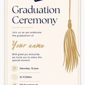 Personalized Graduation Ceremony Invitation Card