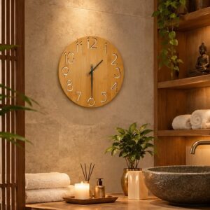 Bamboo Wall Clock