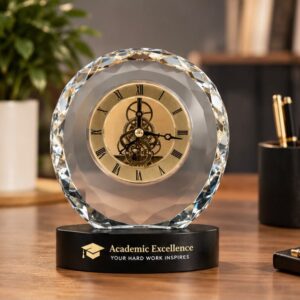 Personalized Crystal Clock Award