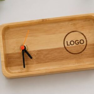 Natural Bamboo Rectangular Clock